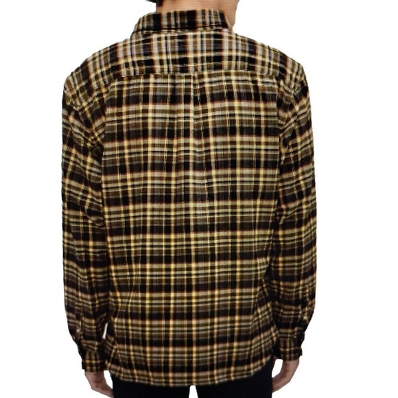 Flannel Shirt Everlane Mens Brushed Flannel Brown Plaid Cotton Long Size… - Picture 2 of 15